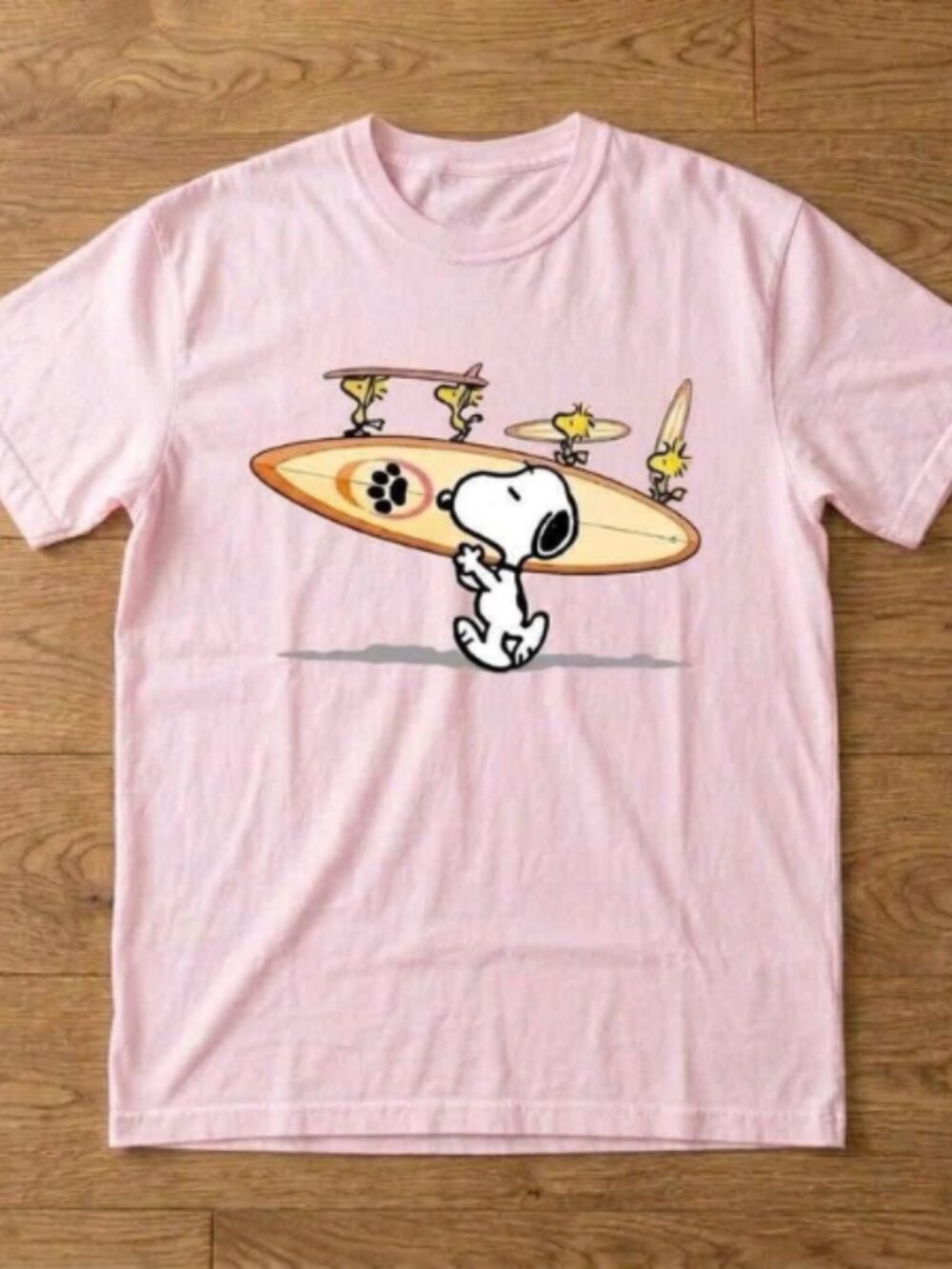 Snoopy & Woodstock Surfing Graphic T-Shirt